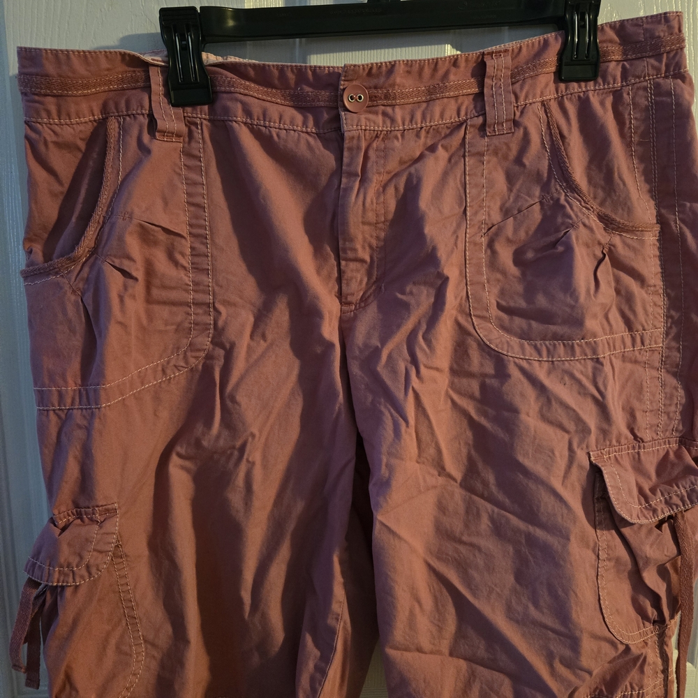 Women's Pink Cargo Shorts